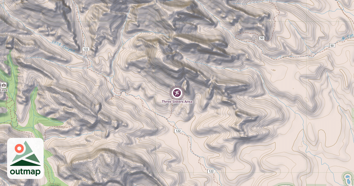 Map of Three Sisters Area
