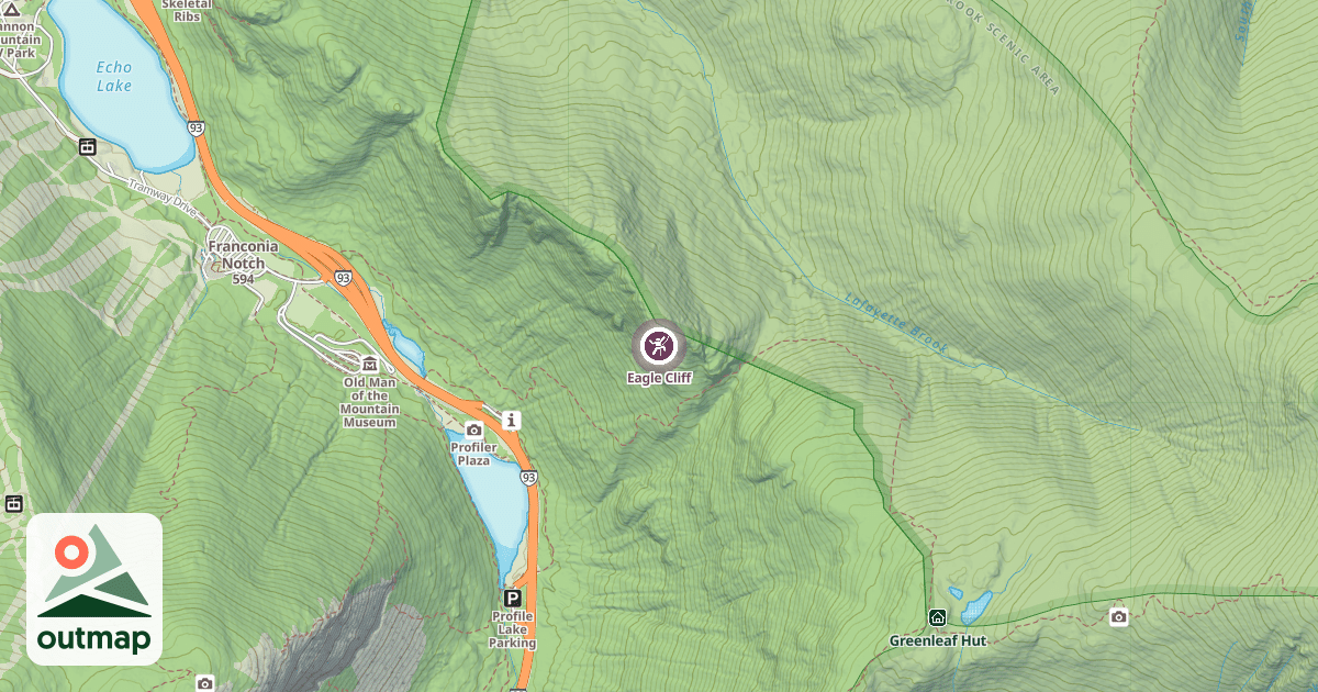 Map of Eagle Cliff