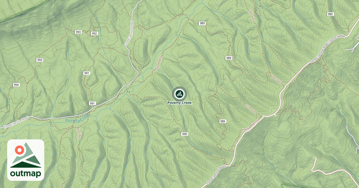 Map of Poverty Creek