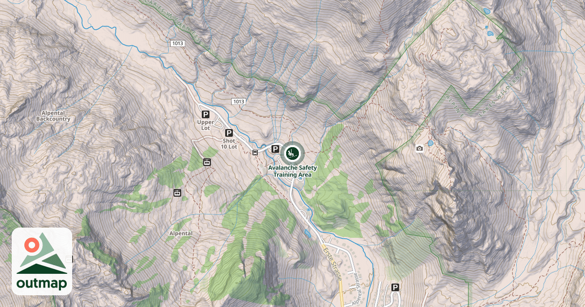 Map of Avalanche Safety Training Area