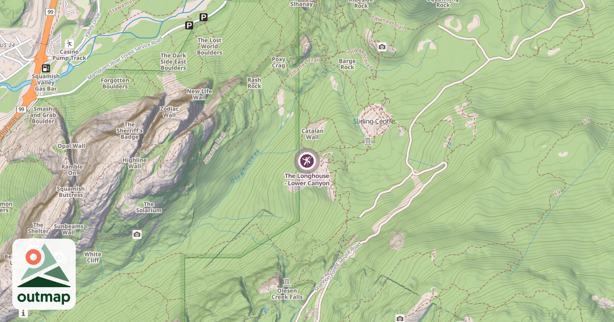 Map of The Longhouse - Lower Canyon