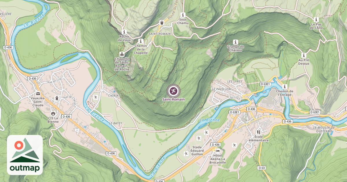 Map of Saint-Romain