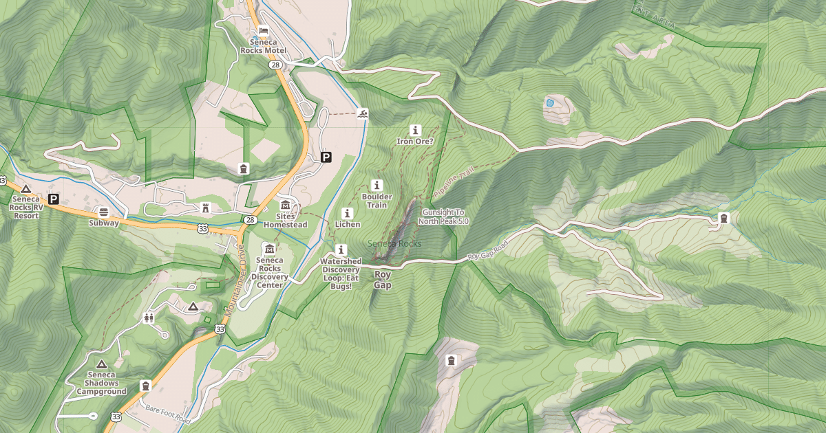Map preview of Gunsight To North Peak