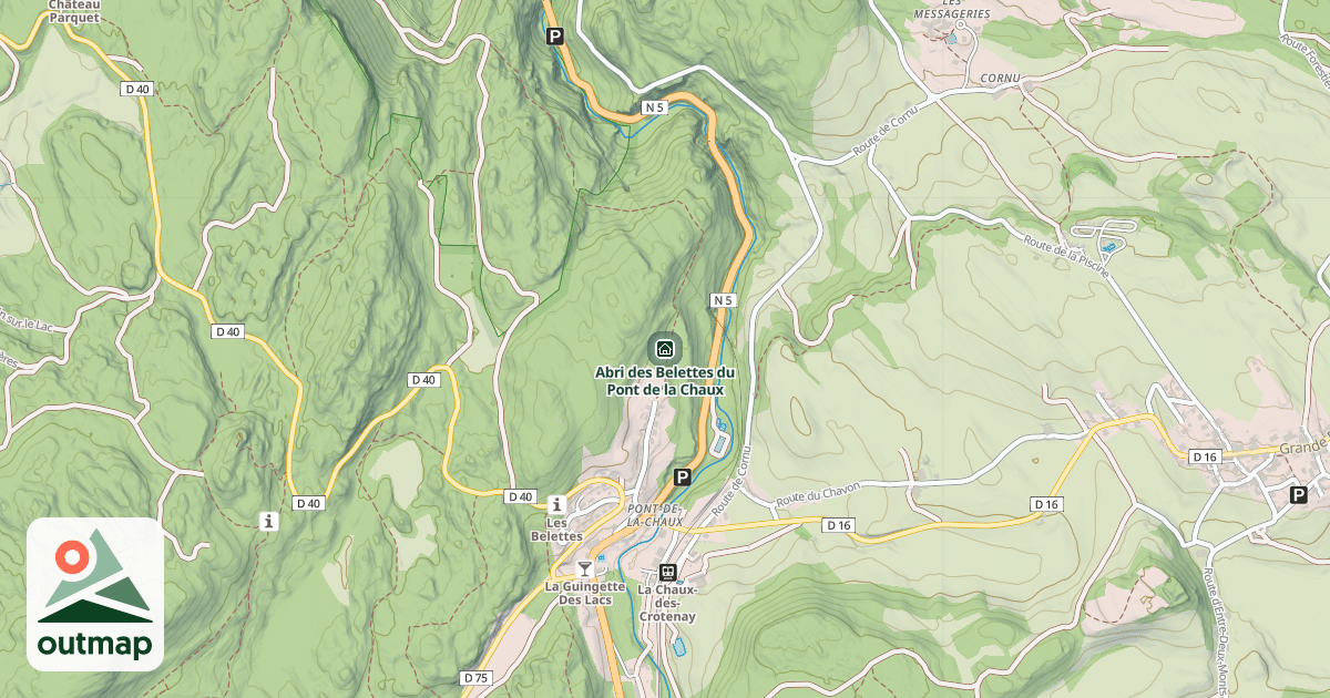 Map of Abri des Belettes du Pont de la Chaux