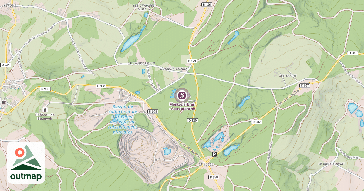 Map of Montoz'arbres - Accrobranche