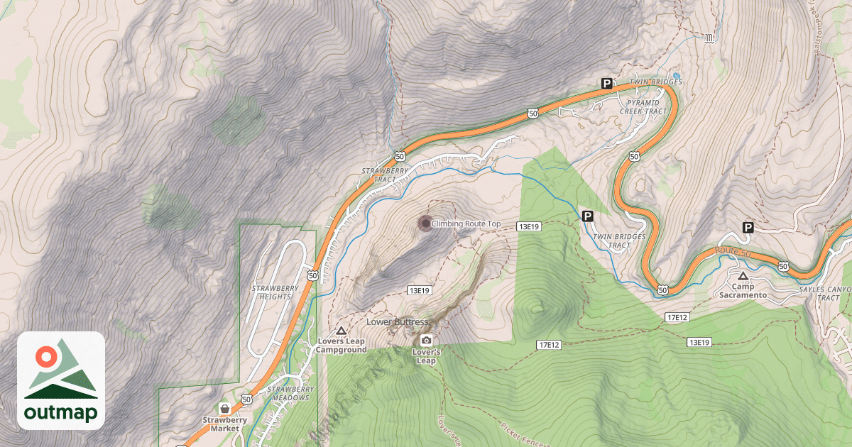 Map of Climbing Route Top