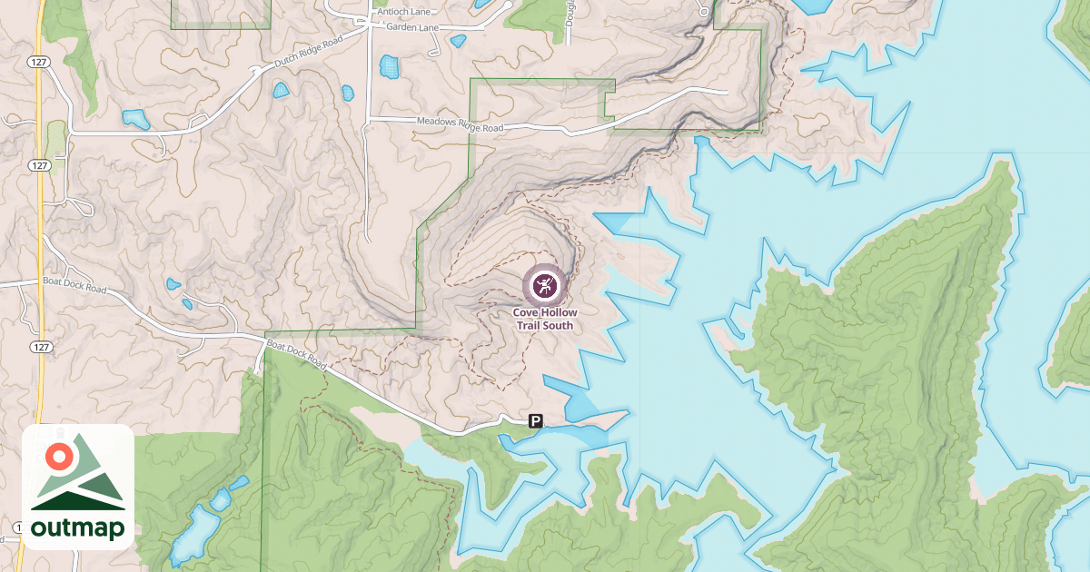 Map of Cove Hollow Trail South