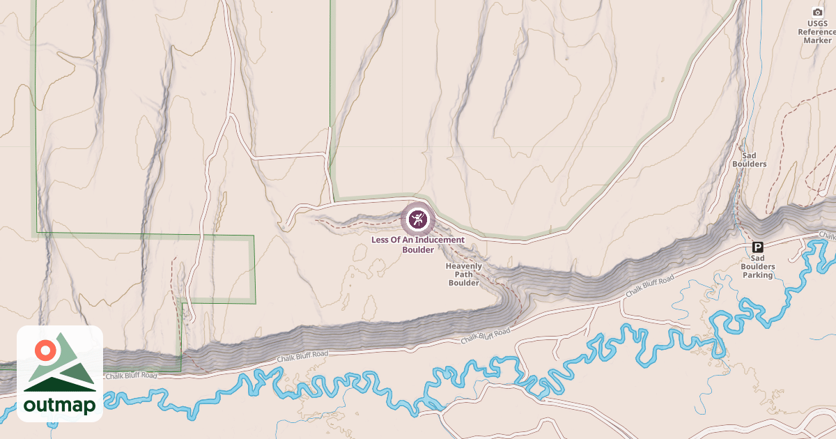 Map of Less Of An Inducement Boulder