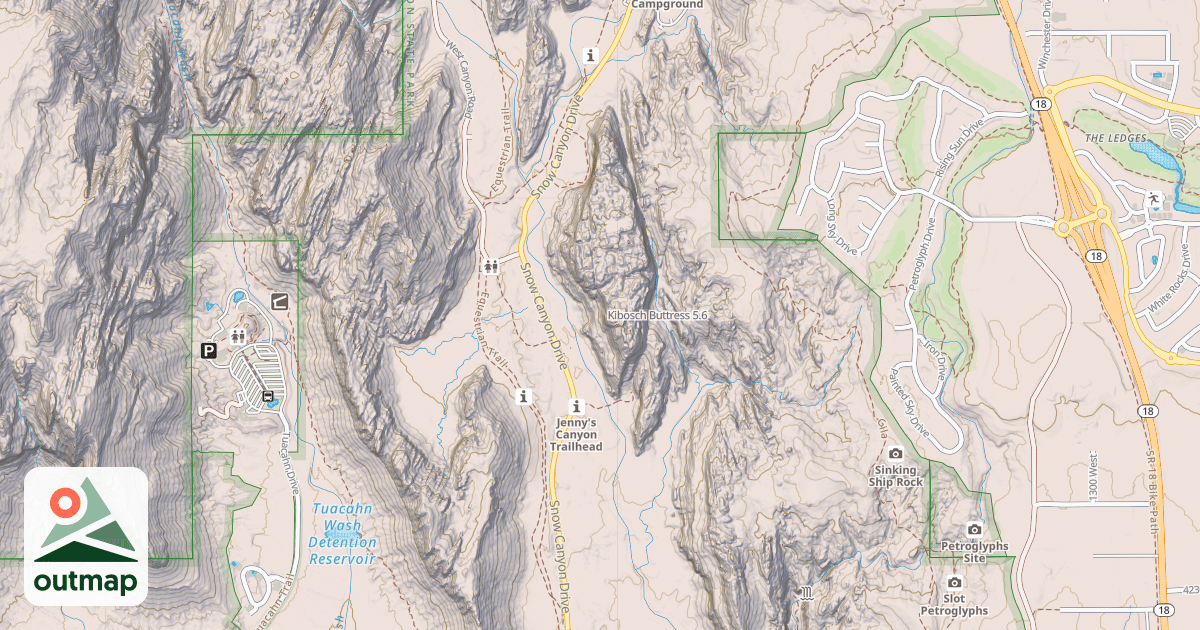 Map of Kibosch Buttress