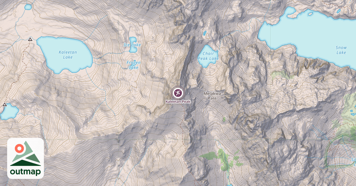 Map of Kaleetan Peak