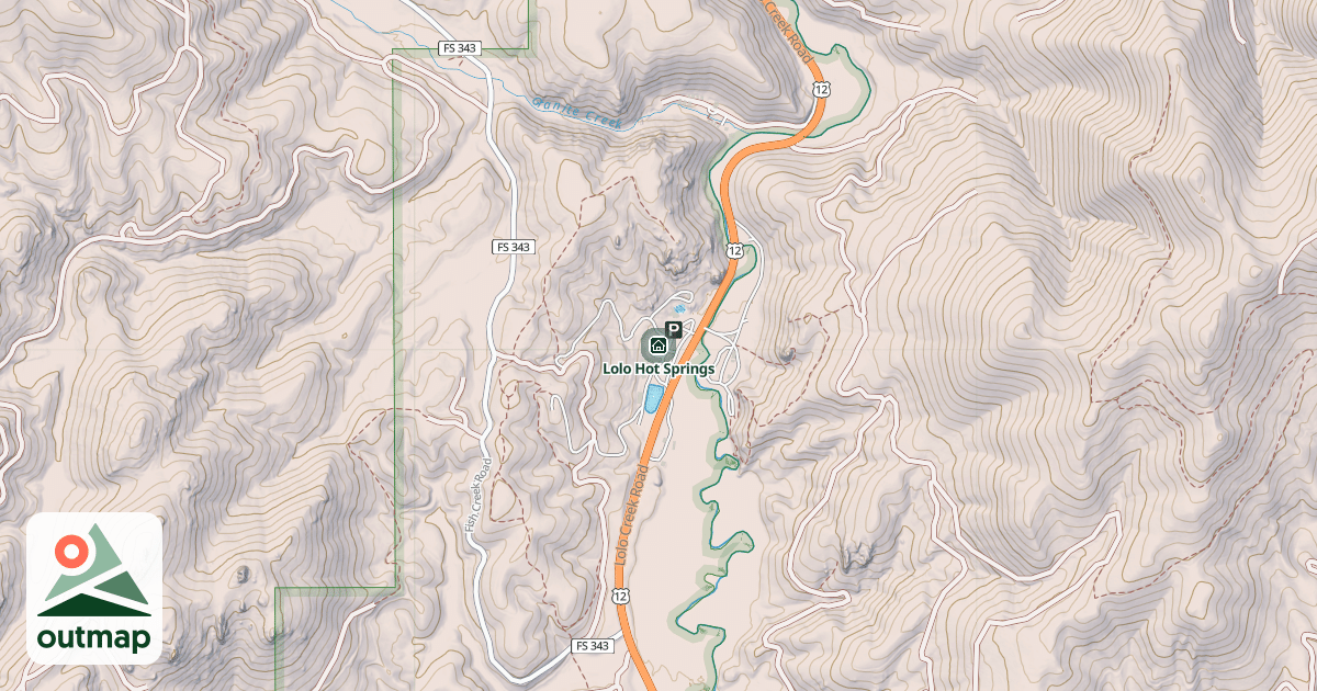 Map of Lolo Hot Springs