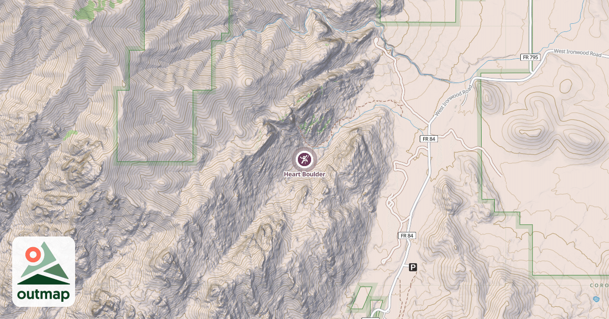 Map of Heart Boulder