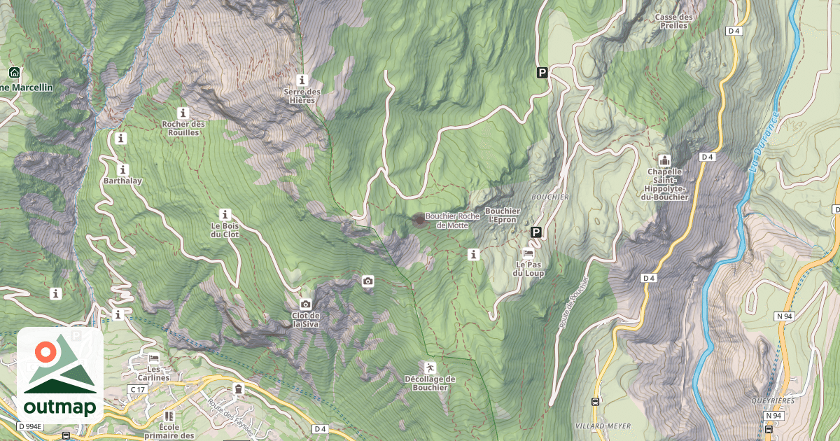 Map of Bouchier Roche de Motte