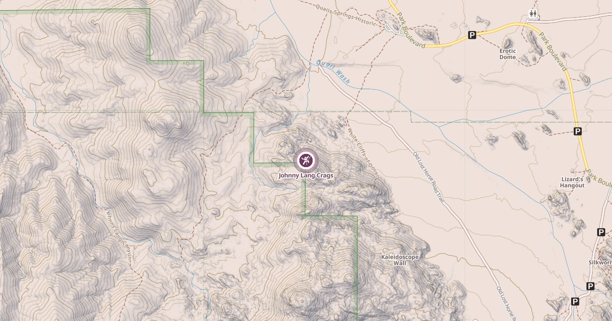 Map preview of Johnny Lang Crags