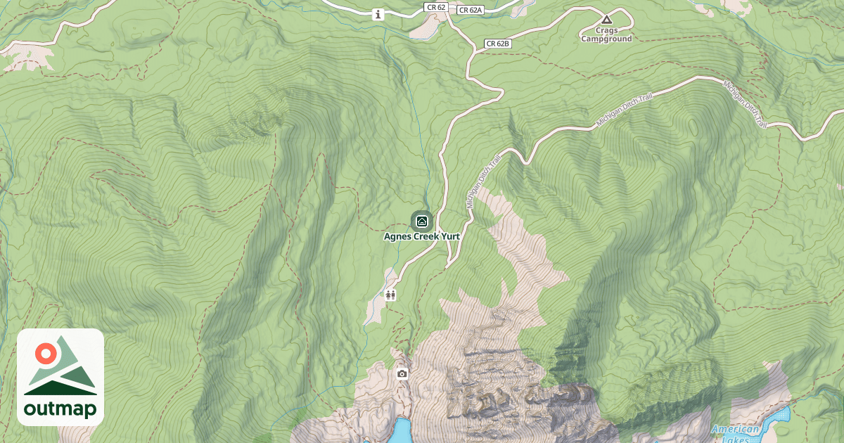 Map of Agnes Creek Yurt
