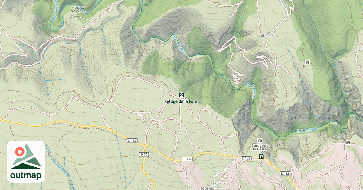 Map of Refuge de la Foret