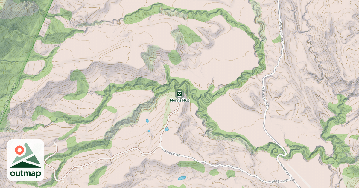 Map of Norris Hut