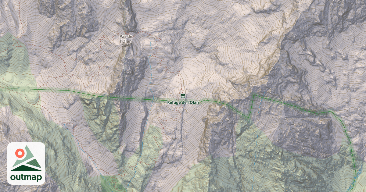 Map of Refuge de l'Olan
