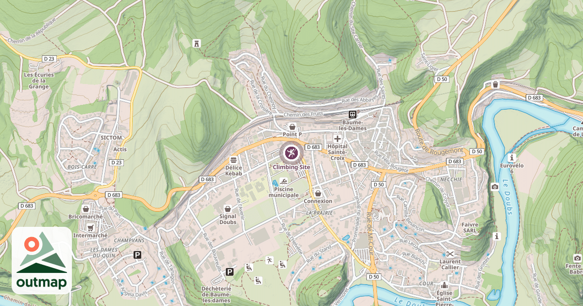 Map of Climbing Site