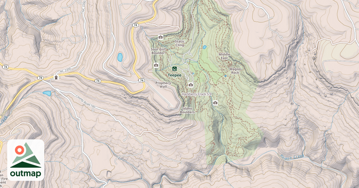 Map of Hackberry Crack