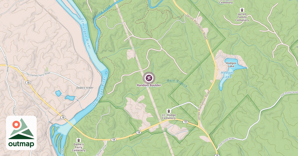 Map of Random Boulder