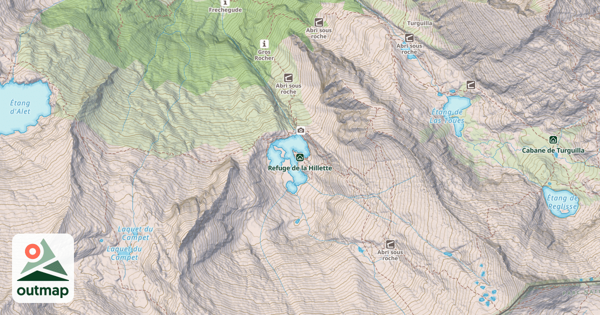 Map of Refuge de la Hillette