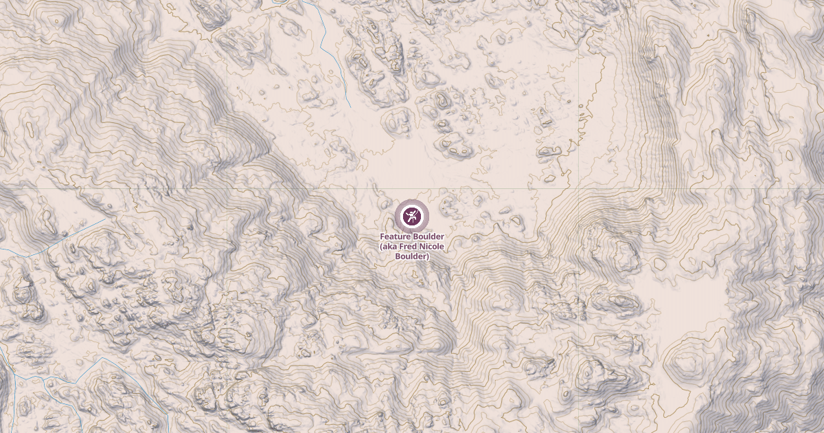 Map preview of Feature Boulder (aka Fred Nicole Boulder)