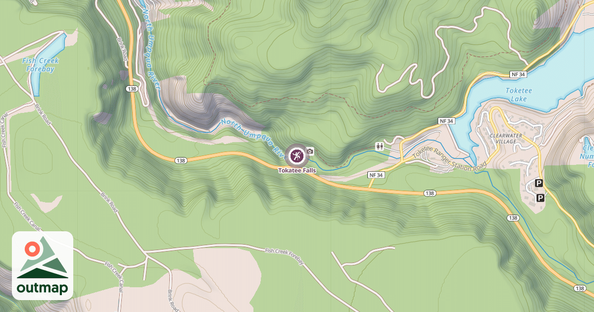 Map of Tokatee Falls