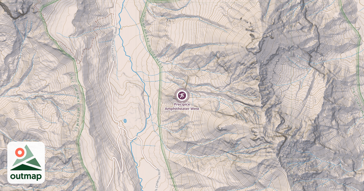 Map of Precipice Amphitheater West