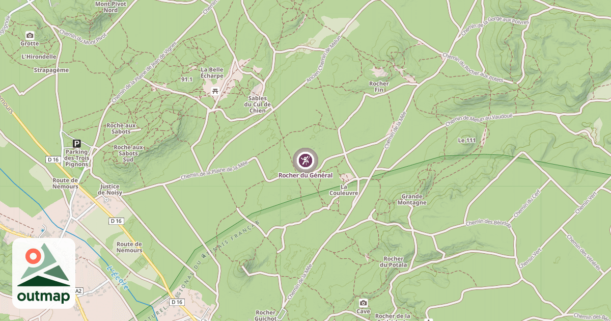 Map of Rocher du Général