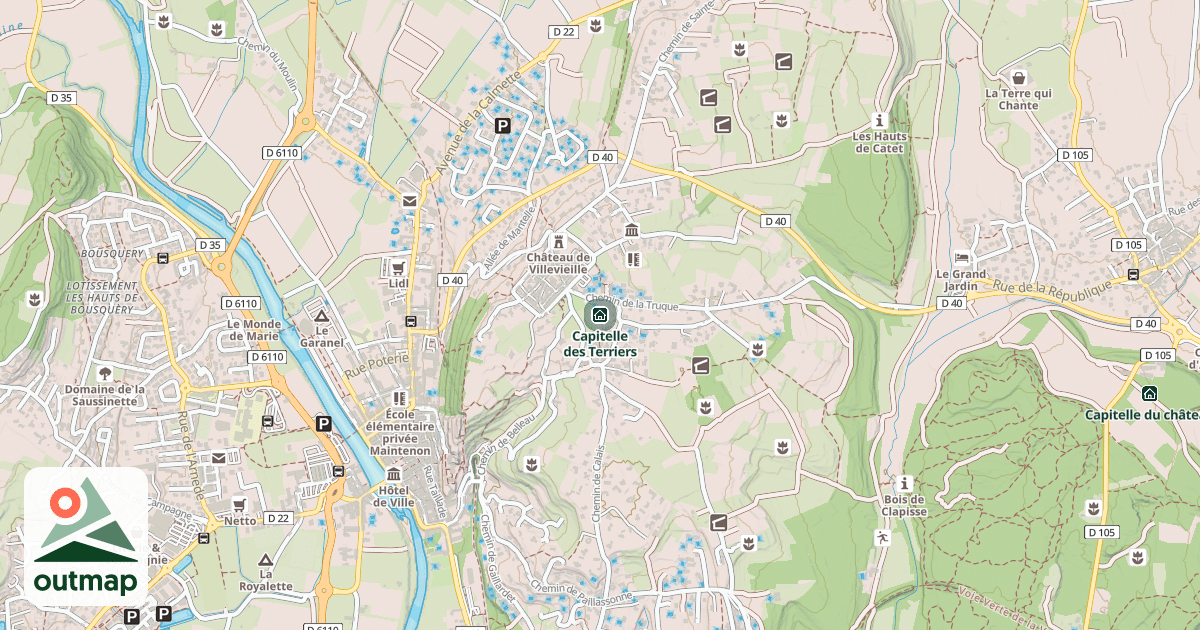 Map of Capitelle des Terriers