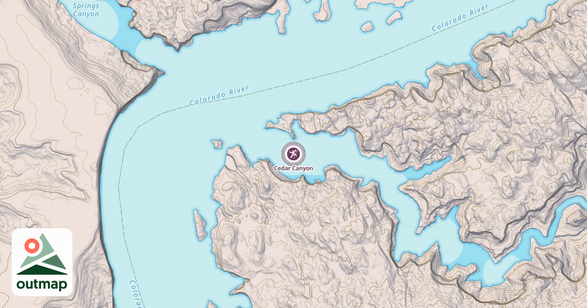 Map of Cedar Canyon