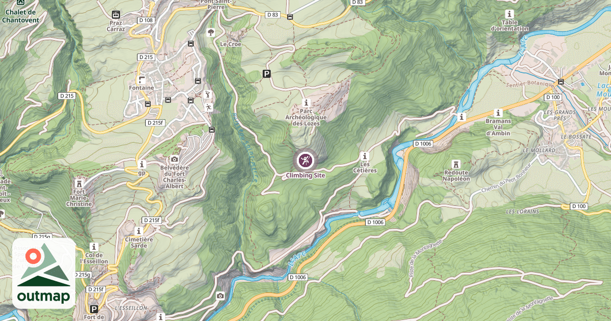 Map of Climbing Site