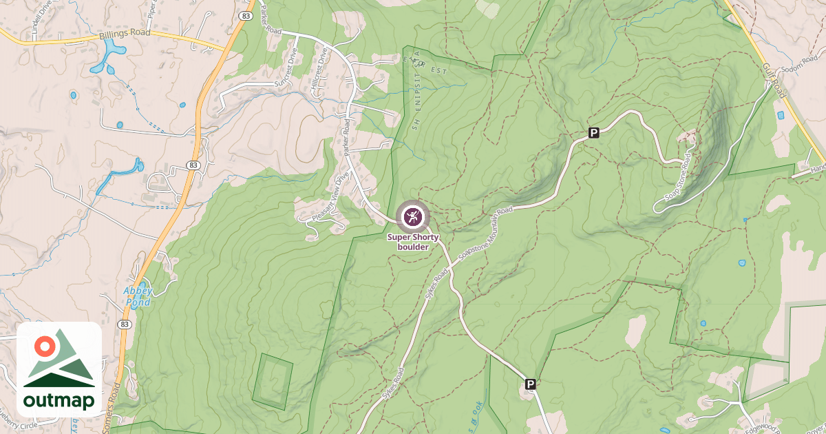 Map of Super Shorty boulder