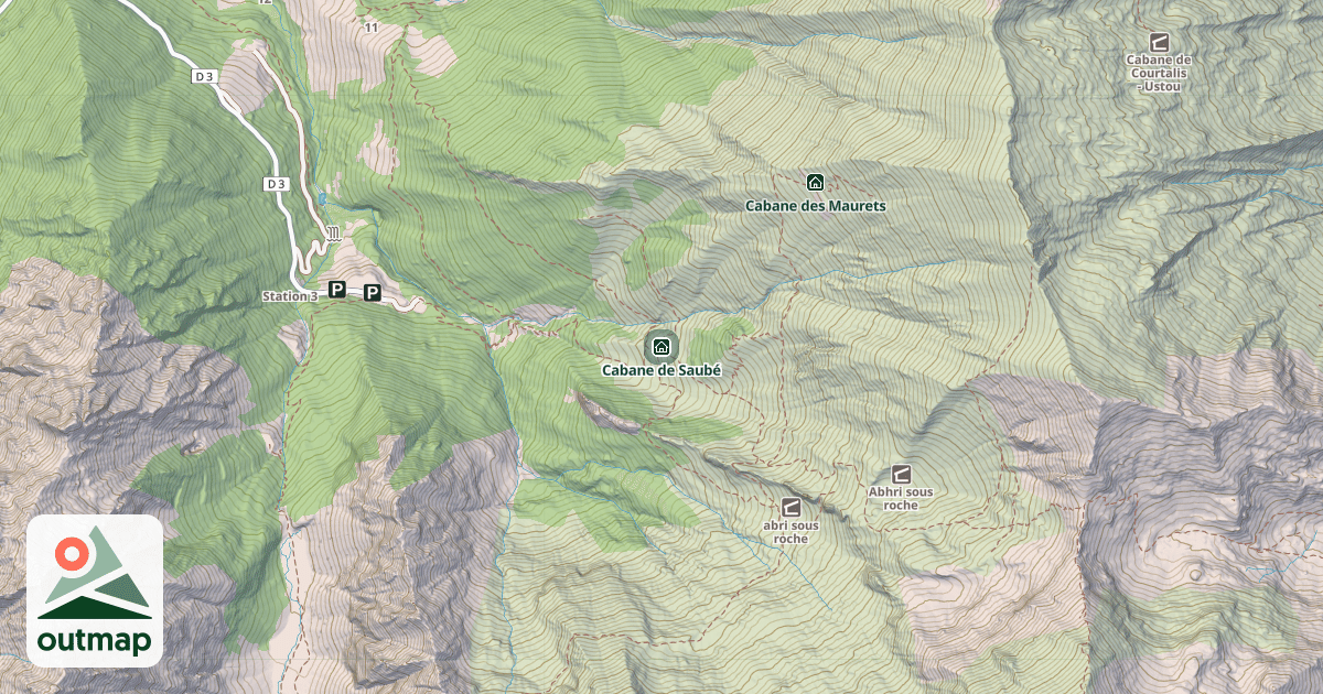 Map of Cabane de Saubé