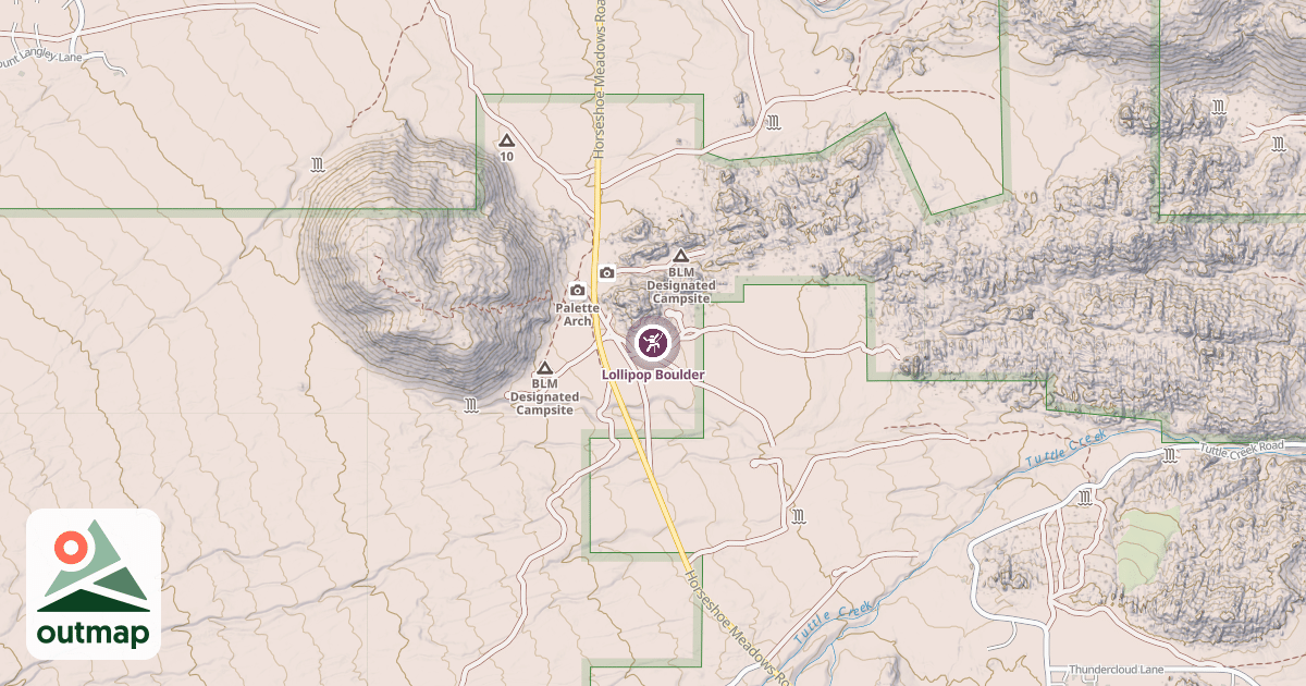 Map of Lollipop Boulder