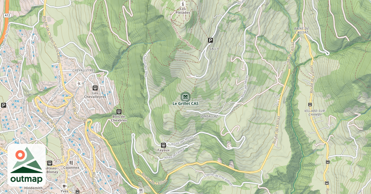 Map of Le Grillet CAS