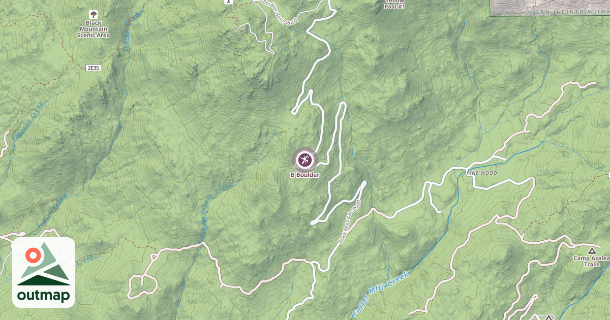 Map of B Boulder
