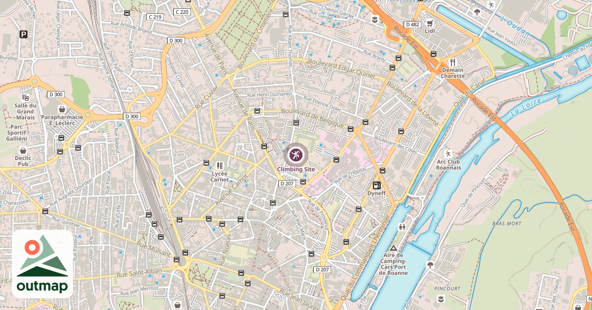 Map of Climbing Site