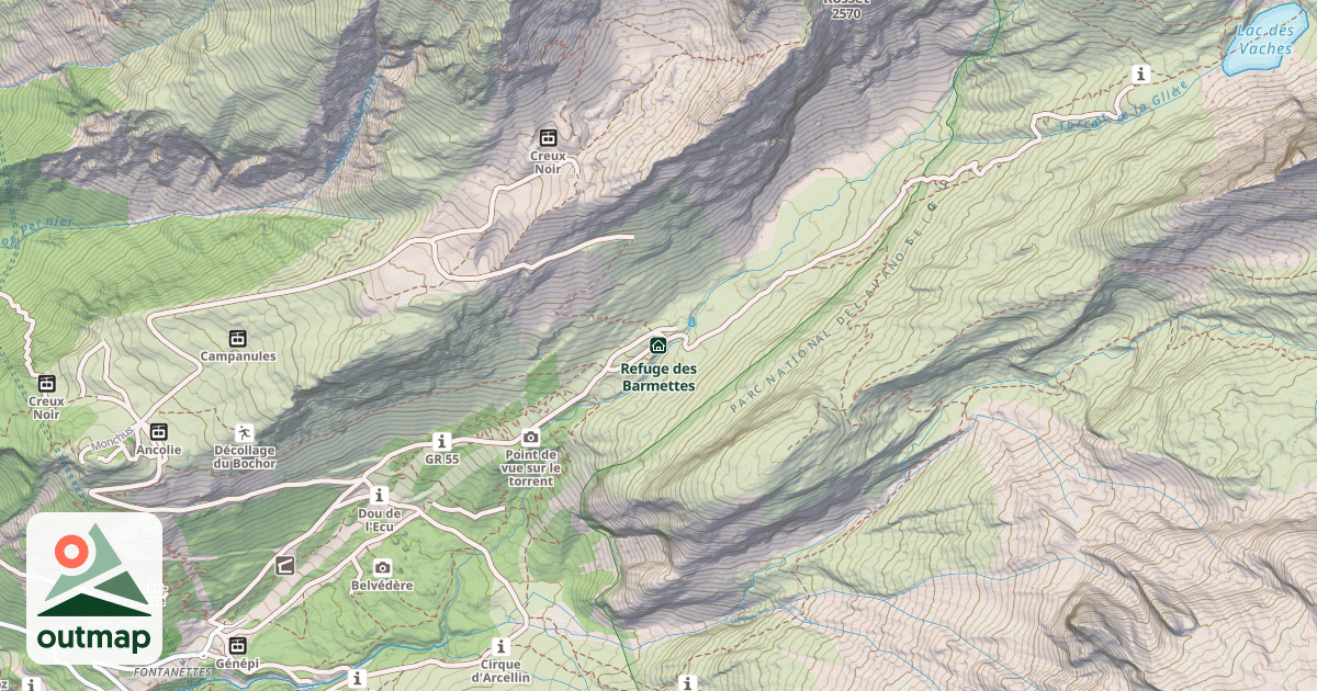 Map of Refuge des Barmettes