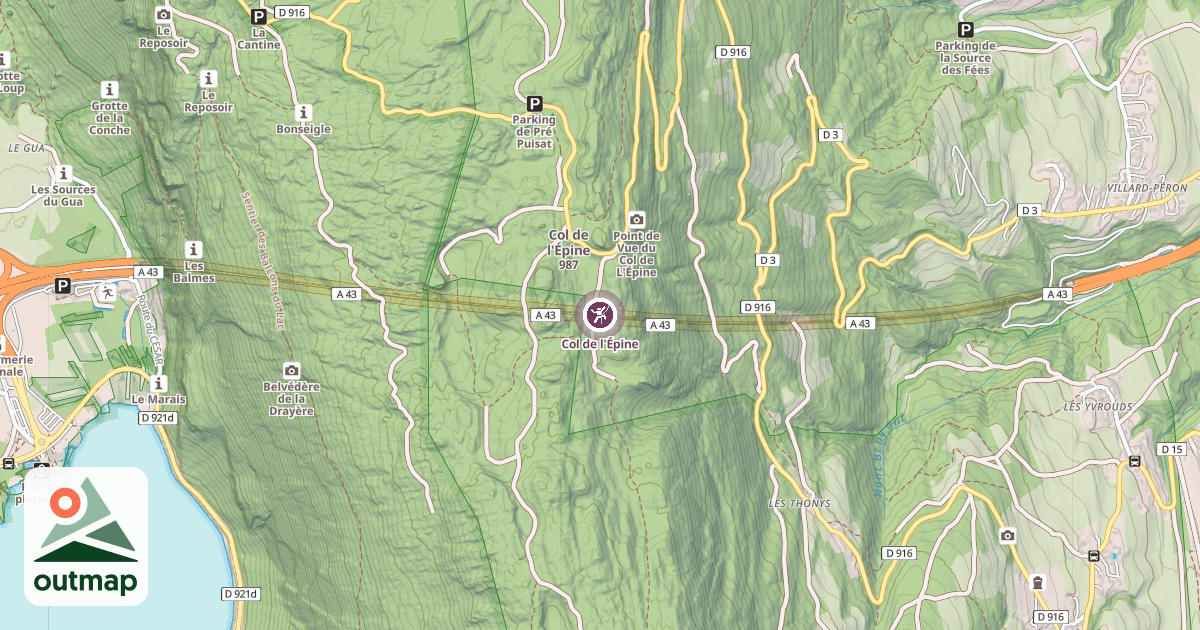 Map of Col de l'Épine
