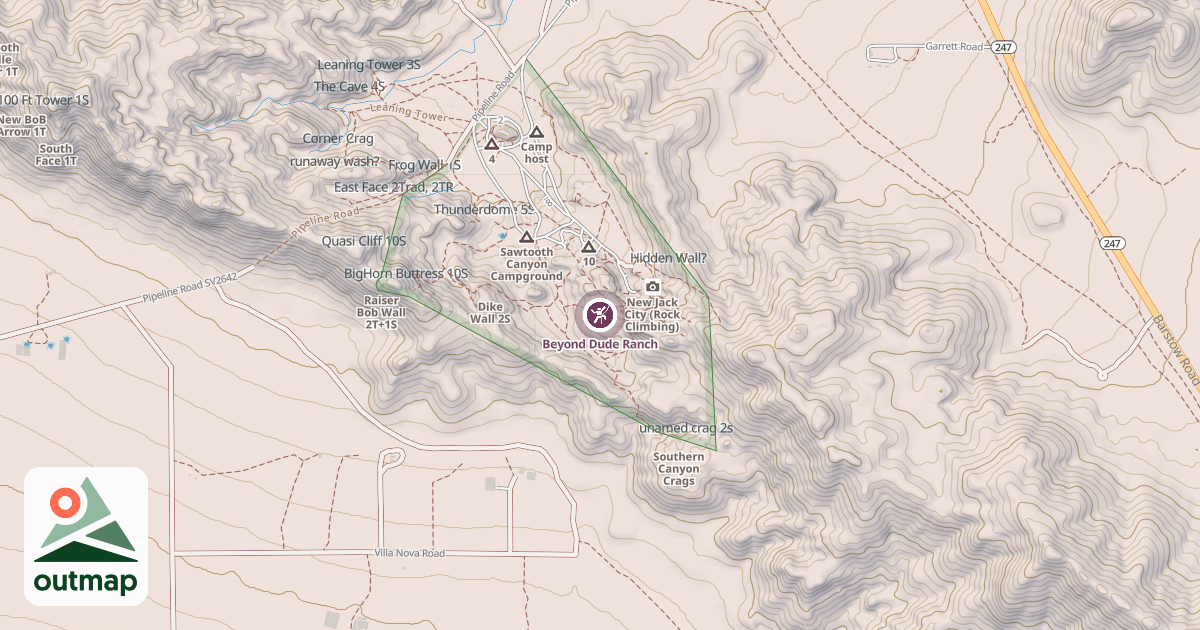Map of Beyond Dude Ranch