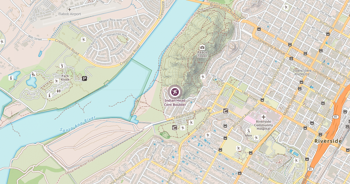 Map preview of Indian Head Cent Boulder