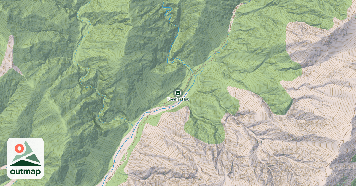 Map of Kowhai Hut