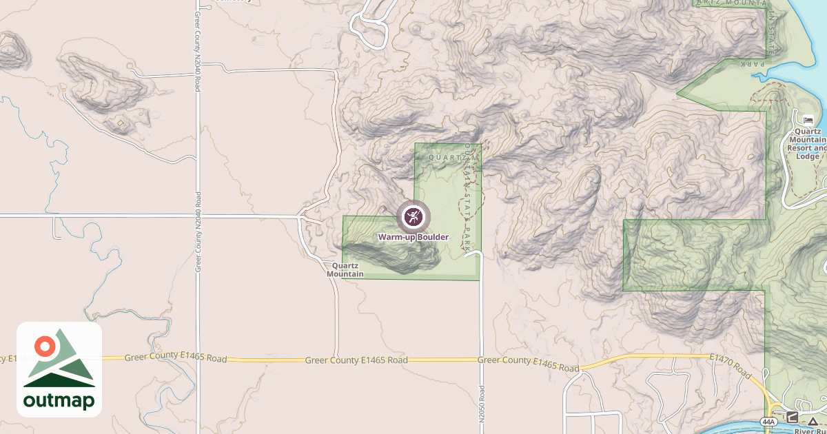 Map of Warm-up Boulder