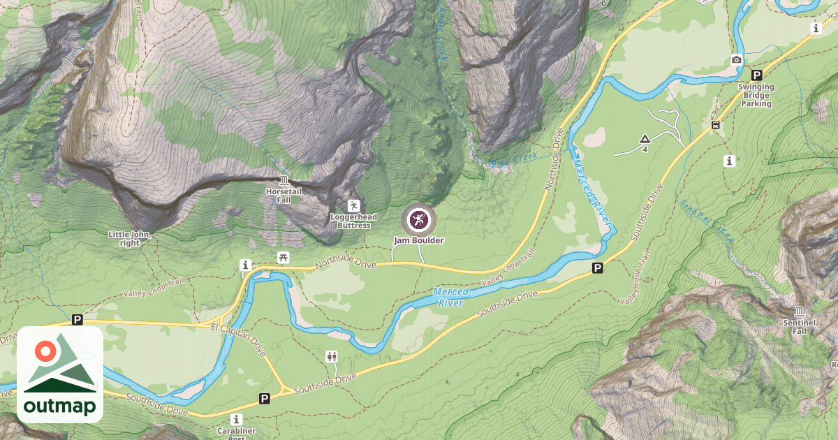 Map of Jam Boulder