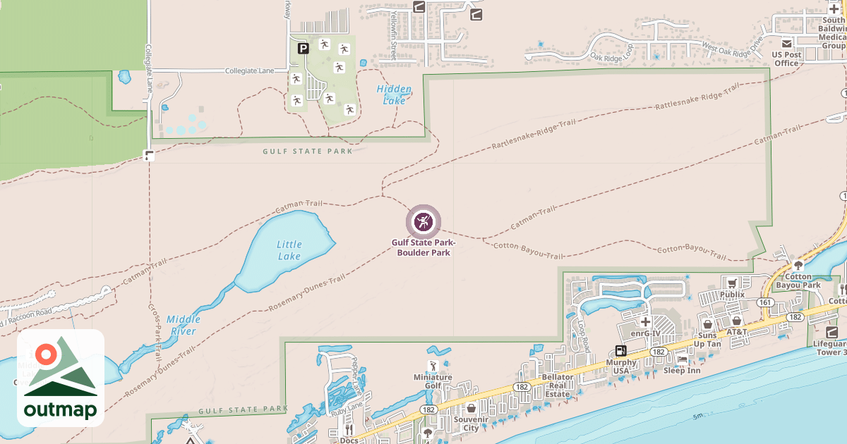 Map of Gulf State Park-Boulder Park