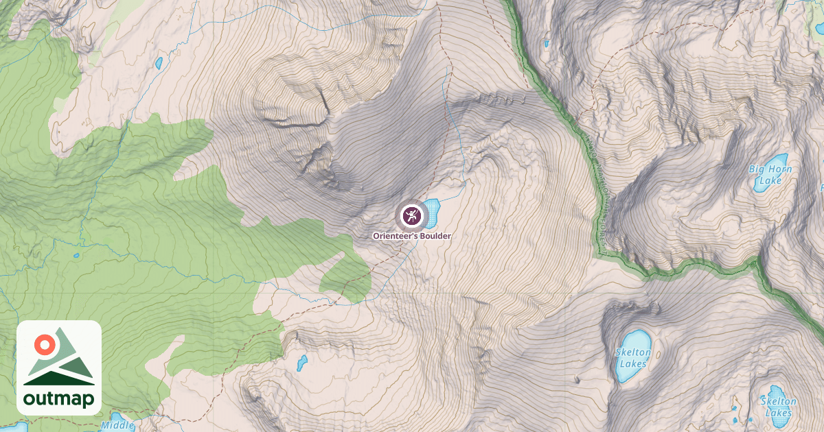 Map of Orienteer's Boulder