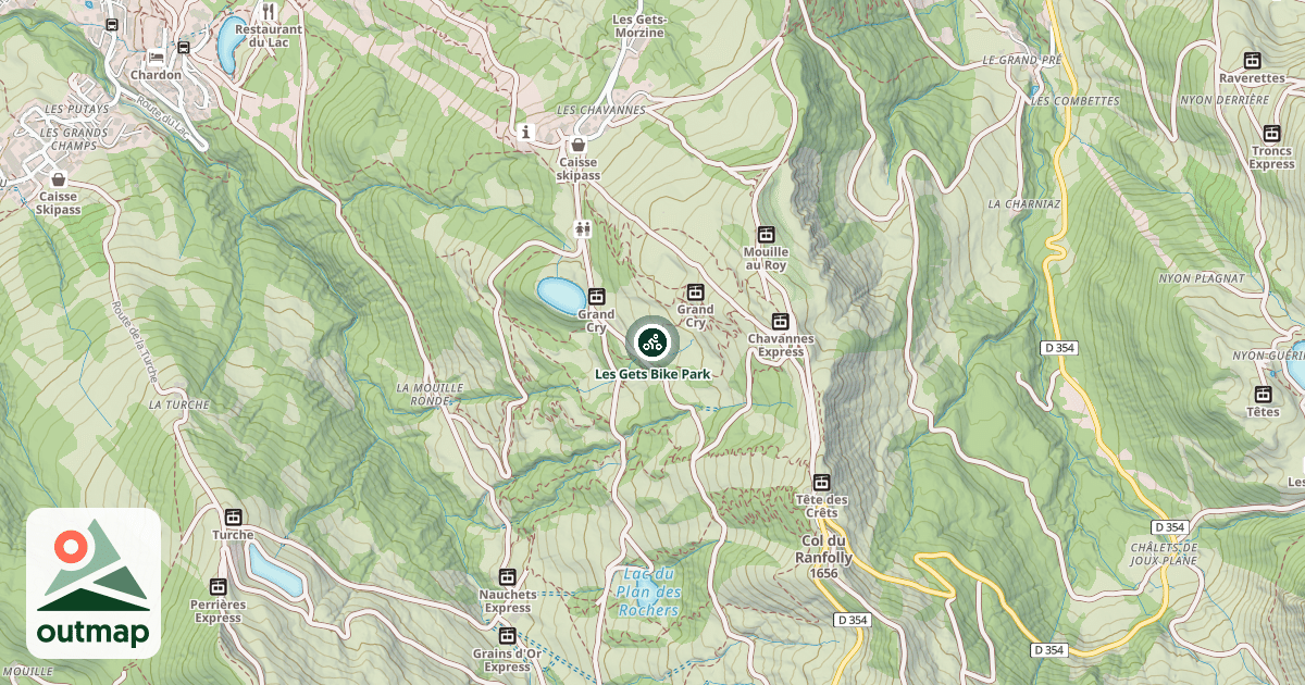 Map of Les Gets Bike Park