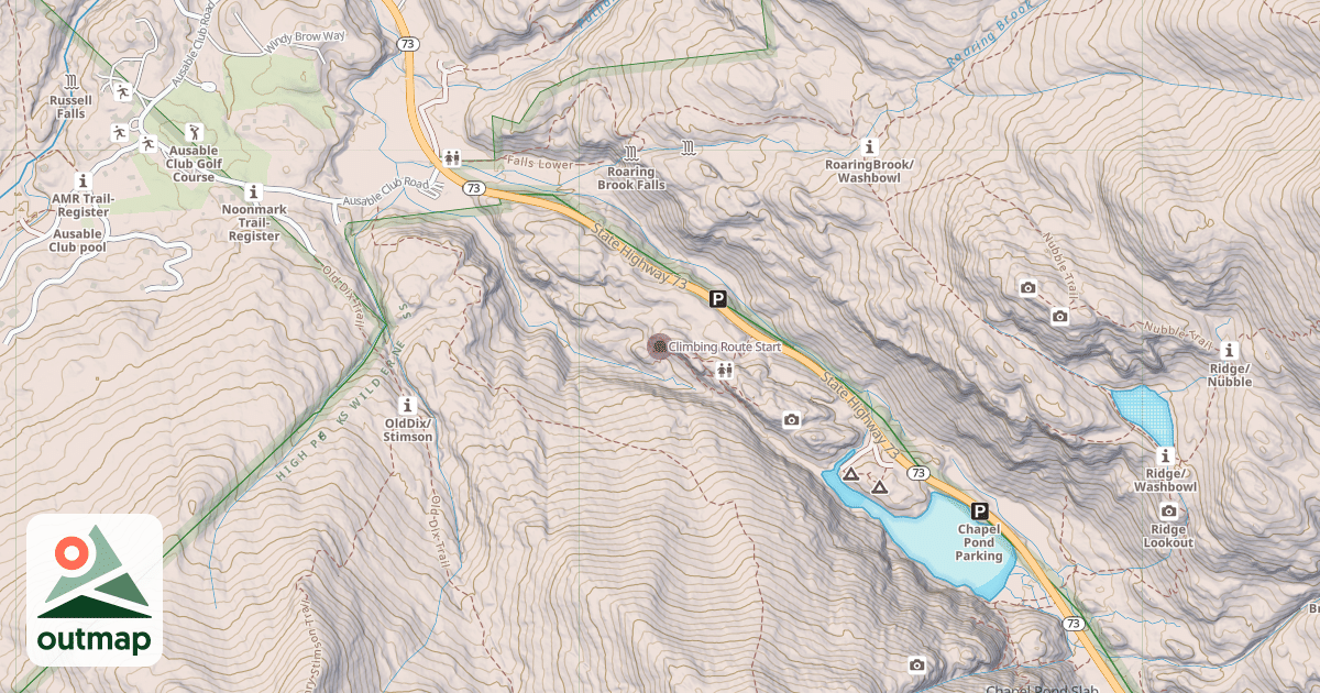 Map of Climbing Route Start